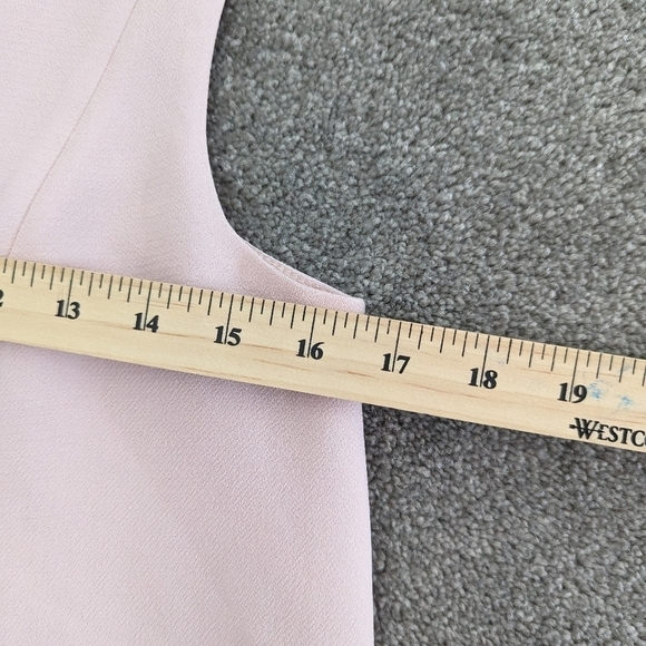 Bcbg Generation Women's XS Pink Pleated Front V Neck Sleeveless Dress Blush Pink - Picture 4 of 8